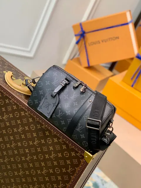Louis Vuitton Black Monogram Canvas Keepall Bag