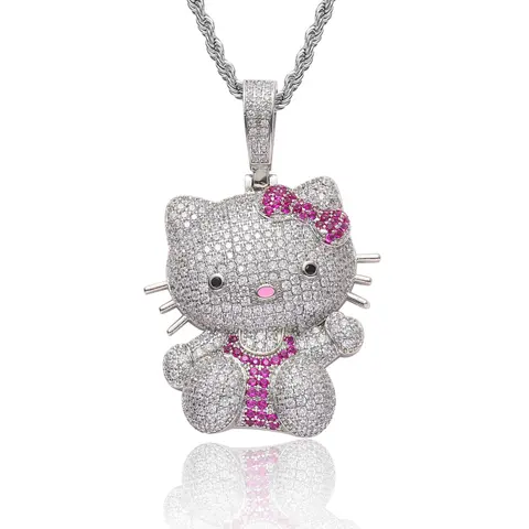 Hello Kitty Diamond Pendant Necklace