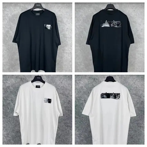 MEN'S MENSCHAGA OVERSIZED T-SHIRT BLACK AND WHITE