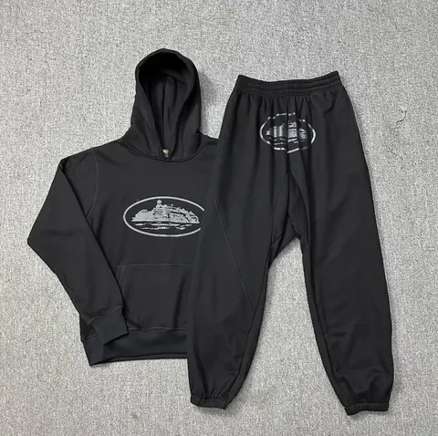 Black Hoodie and Jogger Set with Cruise Ship Logo