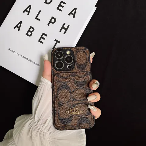 COACH Signature Print Phone Case