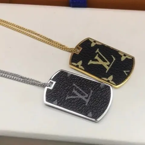 Louis Vuitton Monogram Dog Tag Necklaces
