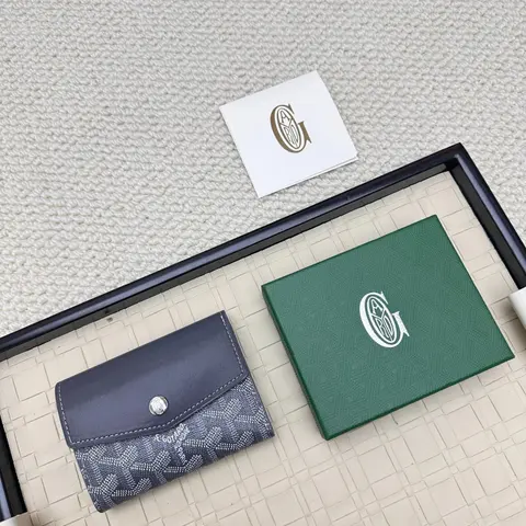 Goyard Monogram Wallet with Brand Box and Card