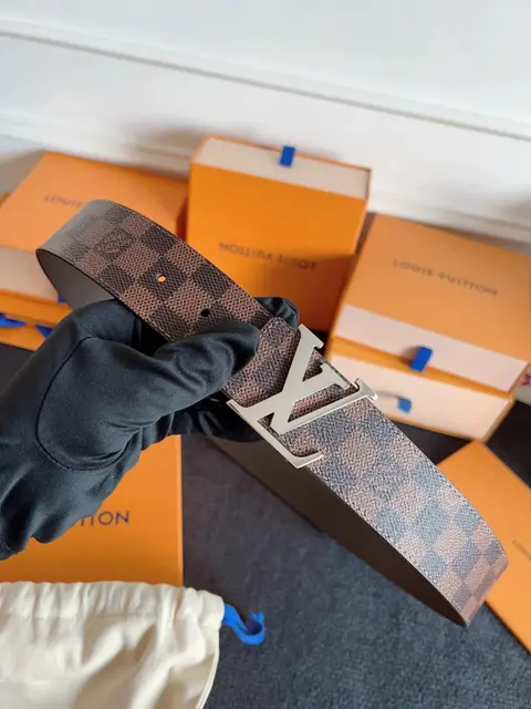 Louis Vuitton Damier Ebene Belt with LV Buckle