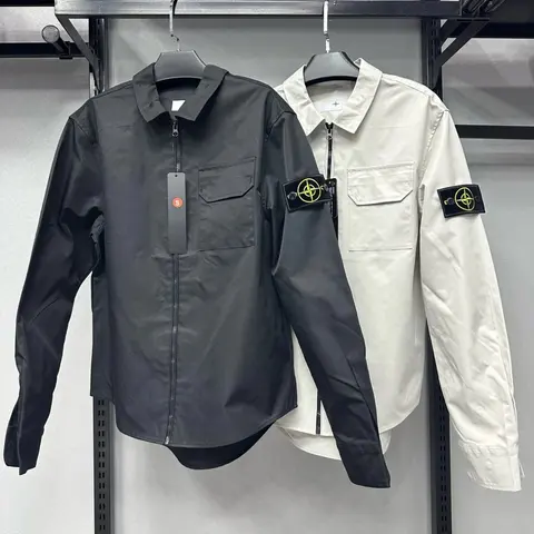 Stone Island Zip-Front Shirt Jacket