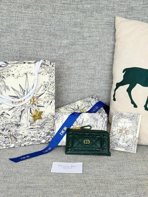 Dior Caro Wallet with Signature Packaging