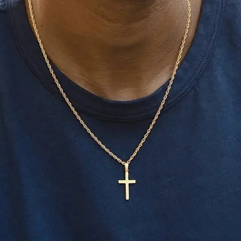 Gold Cross Pendant Necklace