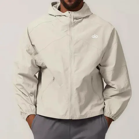 alo Yoga Men's Hooded Windbreaker Jacket