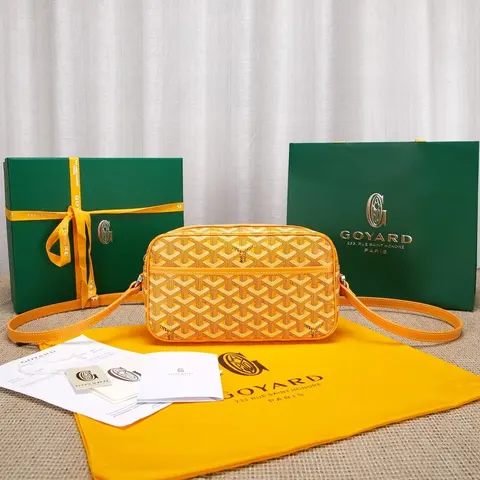 Goyard Yellow Monogram Crossbody Bag