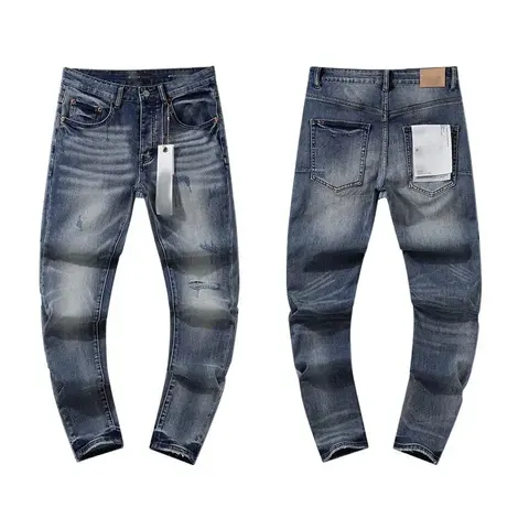 Men's Distressed Blue Jeans