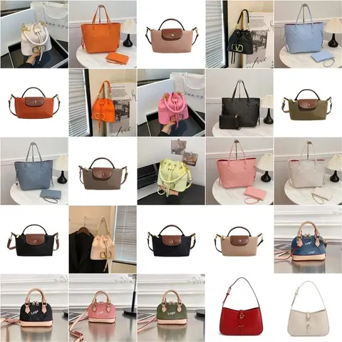 Collection of Colorful Fashion Handbags and Totes