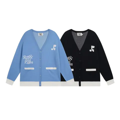Rest & Relaxation Cardigan - Blue and Black
