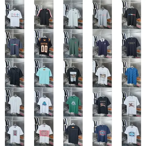 Luxury Brand T-Shirt Collection Featuring Louis Vuitton, Gucci, and Burberry