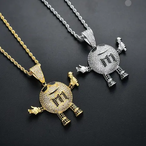 M&M's Character Pendant Necklaces - Gold and Silver