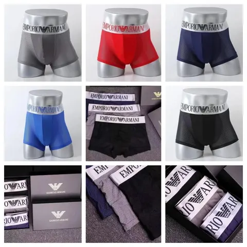 Emporio Armani Men's Mesh Boxer Briefs Collection