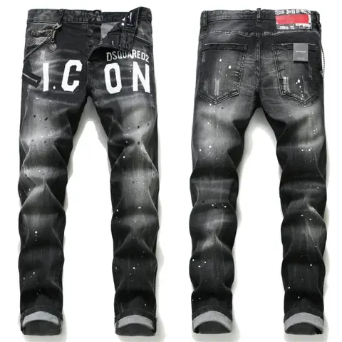 DSQUARED2 ICON Black Distressed Jeans