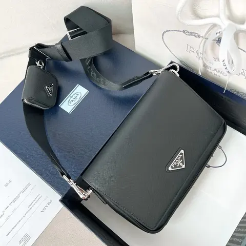 Prada Black Saffiano Leather Crossbody Bag