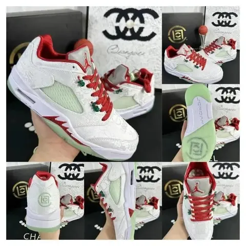 Air Jordan 4 Retro 'Chanel' White Red Green