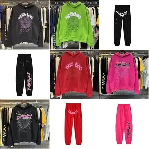 Spider Web Graphic Hoodies and Matching Pants Collection