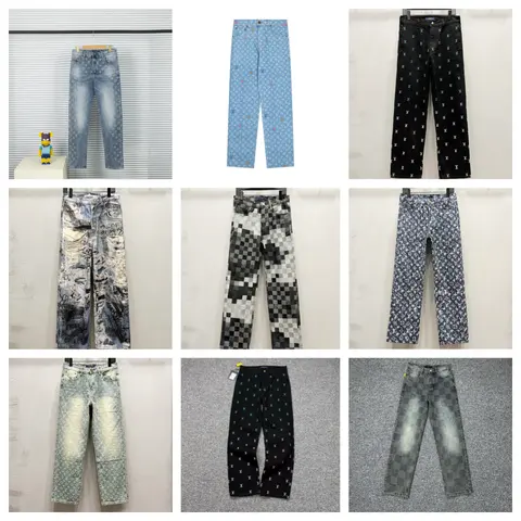 Louis Vuitton Patterned Denim Jeans Collection