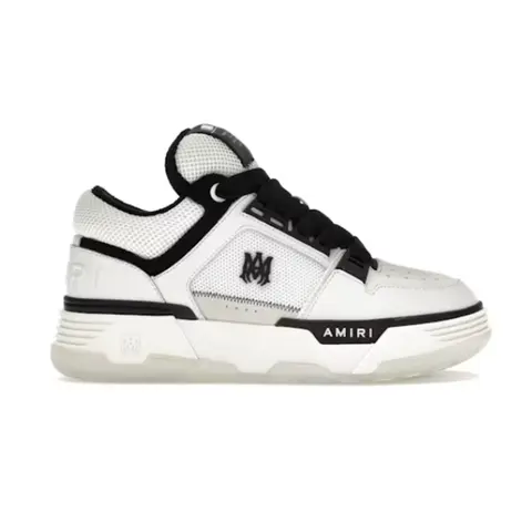 Amiri White and Black Low-Top Sneakers
