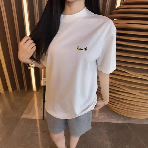 White Embroidered Eye T-Shirt