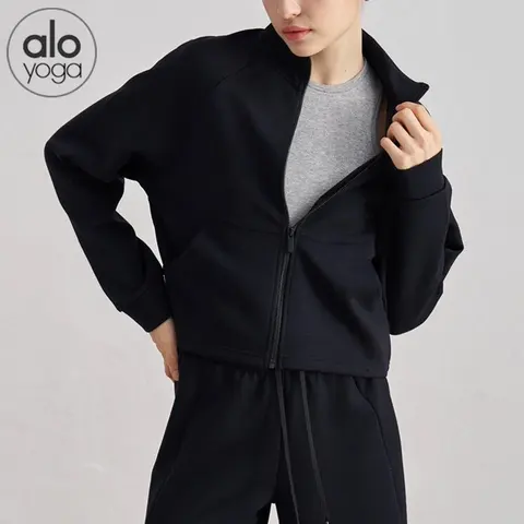 alo yoga Black Zip-Up Jacket