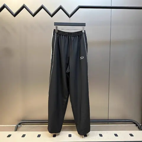 Oakley Black Track Pants with White Side Stripes