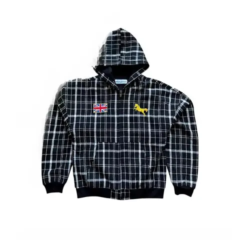 Polo Ralph Lauren Plaid Hoodie with Union Jack and Pony Logo