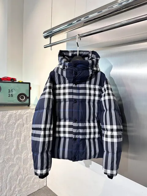 Burberry Check Pattern Down Jacket
