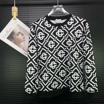 Black and White Geometric Pattern Sweater