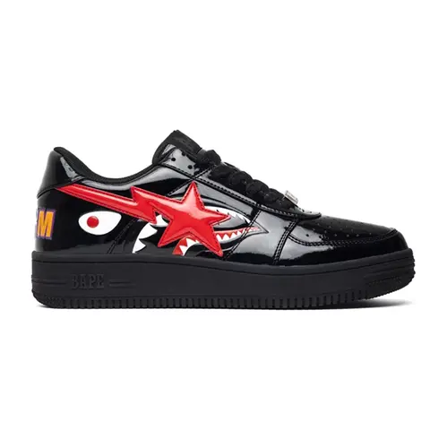 BAPE x Dragon Ball Z Black Patent Leather Sneakers