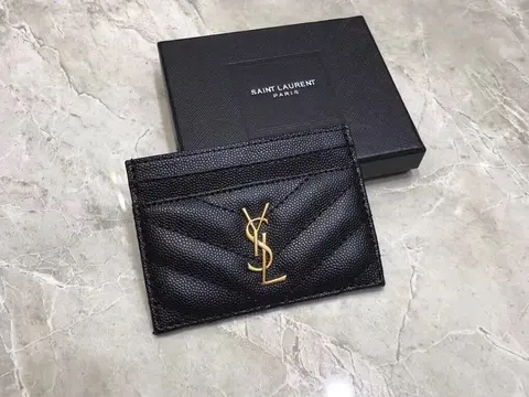 Saint Laurent Monogram Quilted Card Holder
