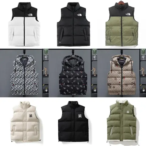 The North Face and New York Yankees Puffer Vests Collection