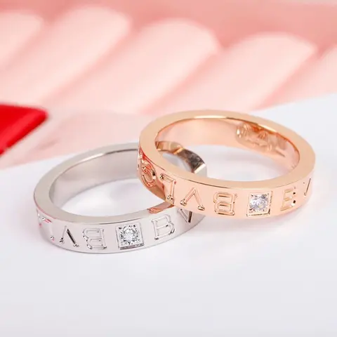 Bvlgari B.zero1 Rings in Rose Gold and White Gold