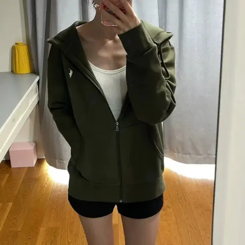 Polo Ralph Lauren Green Hooded Zip-Up Sweatshirt