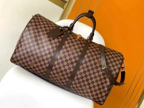 Louis Vuitton Damier Ebene Keepall 50 Duffle Bag