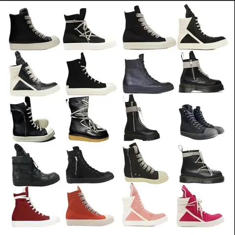 Rick Owens High-Top Boots and Sneakers Collection