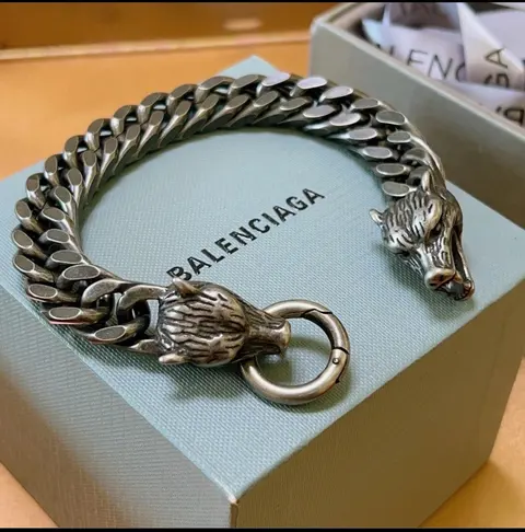 Balenciaga Wolf Head Chain Bracelet