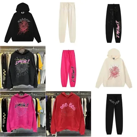 Spider Web Graphic Hoodies and Matching Sweatpants Collection