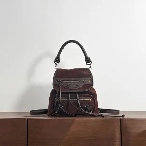 Celine Mini Backpack in Brown Suede