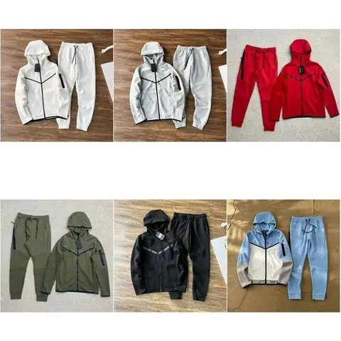 Men's Hooded Tracksuit Set - 6 Color Options
