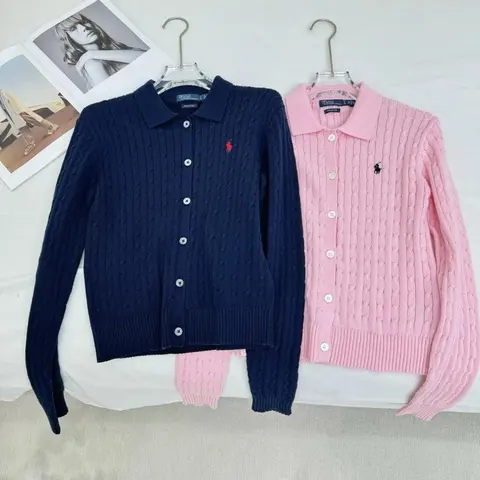 Ralph Lauren Cable Knit Button-Down Sweaters
