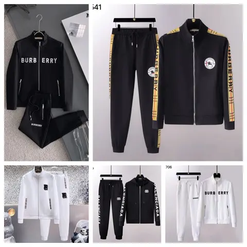 Burberry and Balenciaga Inspired Men's Tracksuit Collection