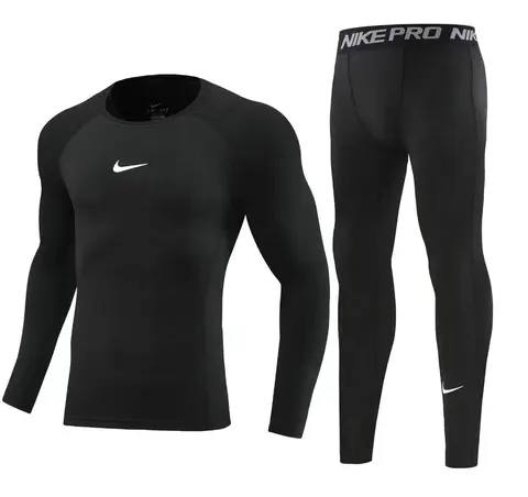 Nike Pro Compression Long Sleeve Shirt and Tights Set