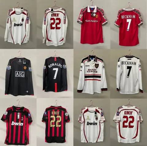 Vintage Football Jerseys Collection - AC Milan & Manchester United