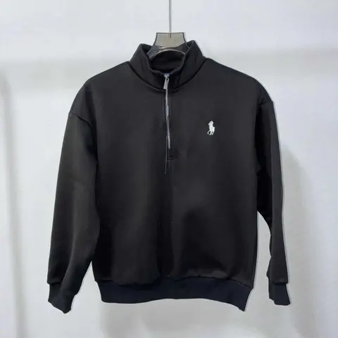 Polo Ralph Lauren Black Half-Zip Sweatshirt