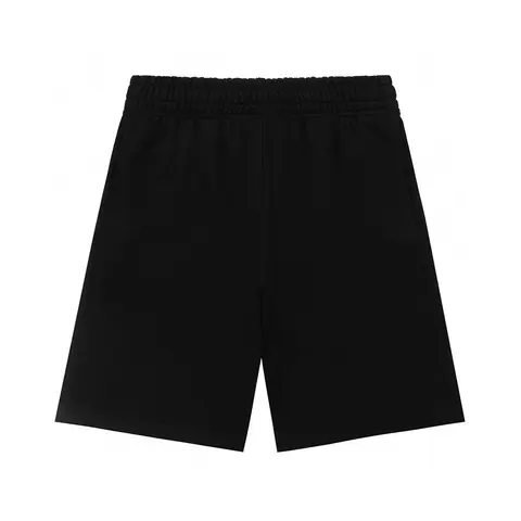 Black Elastic Waist Shorts