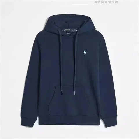Polo Ralph Lauren Navy Blue Hoodie with Pony Logo