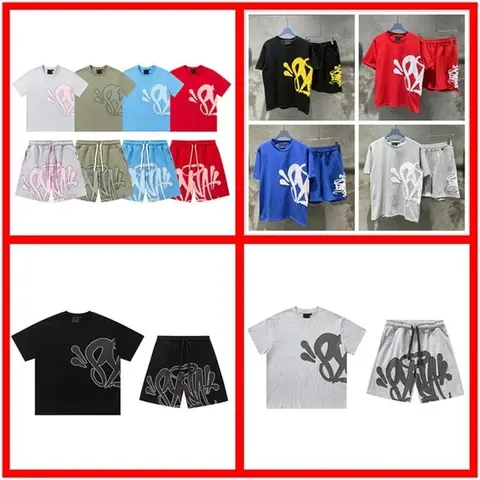 Graffiti Print T-Shirt and Shorts Set